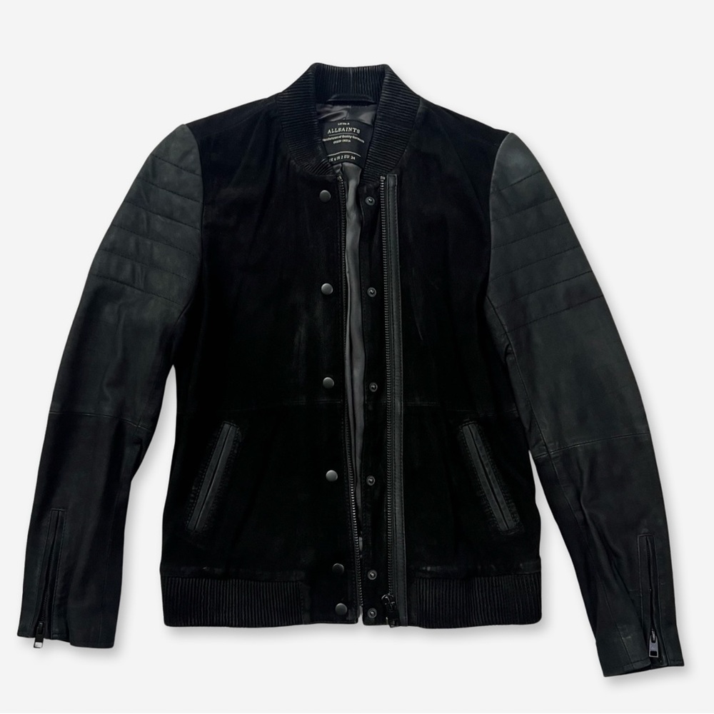 Allsaints Suede Bomber Jacket